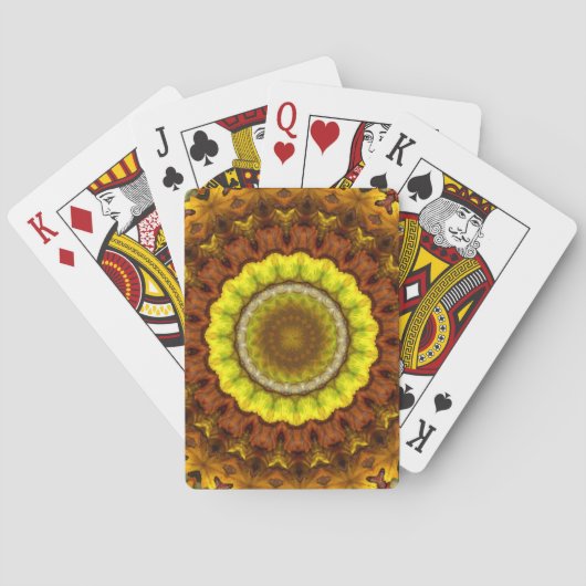 Hart van de herfst Mandala speelkaarten (Achterkant)