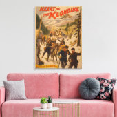 Hart van de Klondike - Over de kinderpas Canvas Afdruk (Insitu (Woonkamer))