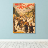 Hart van de Klondike - Over de kinderpas Canvas Afdruk (Insitu (Houten vloer))