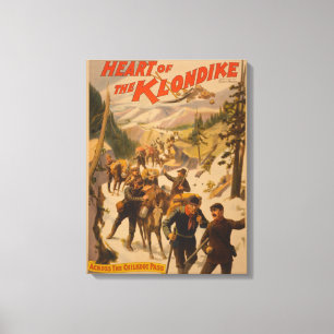 Hart van de Klondike - Over de kinderpas Canvas Afdruk