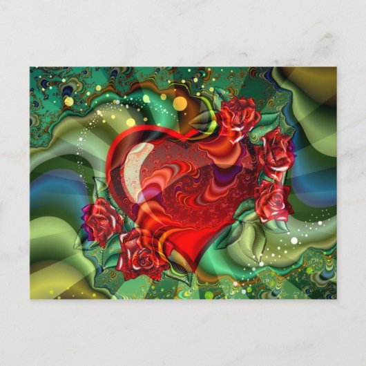 Hart van de liefde briefkaart (Voorkant)