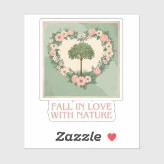 Hart van de liefde van Natuur Sticker