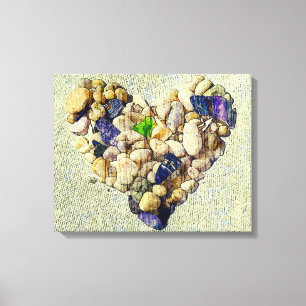 hart van de natuur canvas afdruk