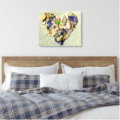 hart van de natuur canvas afdruk (Insitu (Slaapkamer))