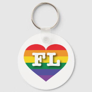 Hart van de Regenboog van de Trots van Florida het Sleutelhanger
