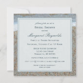 Hart van de Seashells op het strand Vrijgezellenfe Kaart (Achterkant)