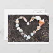 hart van de zeeschelpen briefkaart (Voorkant / Achterkant)