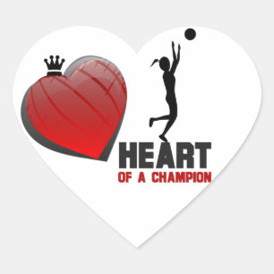 Hart van een Champion Dames in het Basketball Stic Sticker