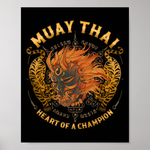 Hart Van Een Kampioen - Kickboksen En Muay Thai On Poster