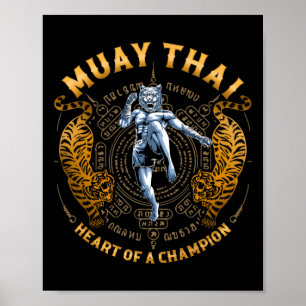 Hart Van Een Kampioen - Kickboksen En Muay Thai Vr Poster