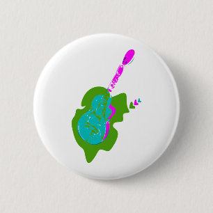 Hart van een muzikant ronde button 5,7 cm