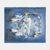 Hart van een Wolf 3-kunstmand Fleece Deken (Voorkant (Horizontaal))