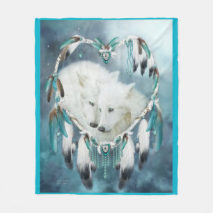 Hart van een Wolf Art Fleece Blanket Deken