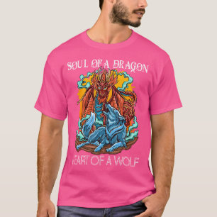 Hart van een wolvenziel van een draak Gothic draak T-shirt