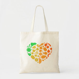 Hart van fruit en groenten - Groot Vegan Gift Tote Bag