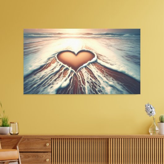 "Hart van Genade" Canvas Afdruk (Insitu (Woonkamer))