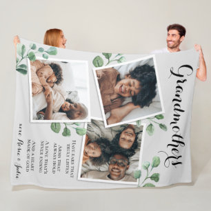 Hart van Gold Poem voor oma van kleinkinderen Fleece Deken