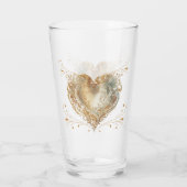 Hart van Goud Elegant  Glas (Achterkant)
