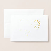 hart van goud folie bootstomp folie kaarten (Voorkant met envelop)