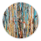 Hart van Gouden Keramische Trekken Knop (Voorkant)