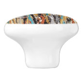 Hart van Gouden Keramische Trekken Knop (Zijkant)