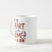 Hart van het huis | Gepersonaliseerde naam Mok (Voorkant links)