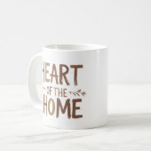 Hart van het huis | Gepersonaliseerde naam Mok (Voorkant links)