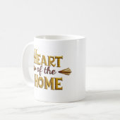 Hart van het huis | Gepersonaliseerde naam Mok (Voorkant links)