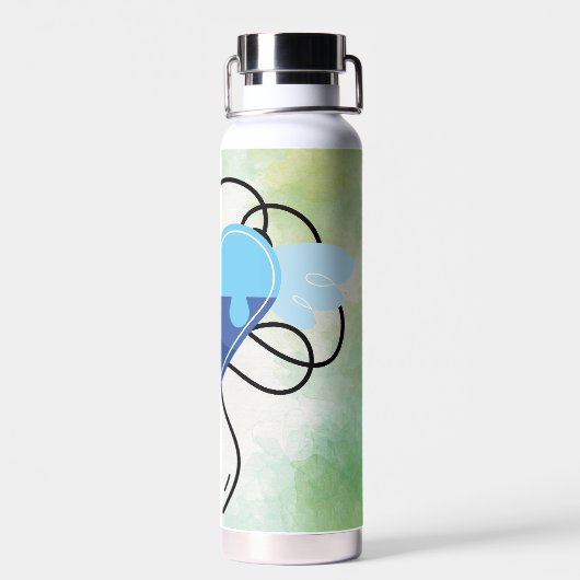 Hart van het spectrum waterfles (Achterkant)