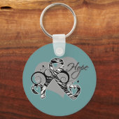 Hart van Hope Carcinoid Cancer Awareness Sleutelhanger (Voorkant)