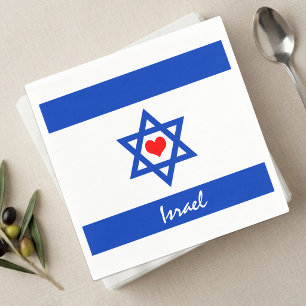 Hart van Israël servetten, patriottisch, Israëlisc Servet