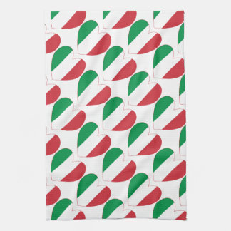 Hart van Italië Vlag Getegeld Theedoek