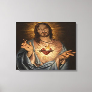 hart van jezus canvas afdruk