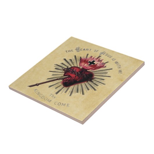 Hart van Jezus Tile Tegeltje (Zijkant)