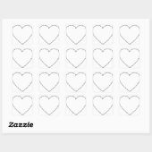 Hart van Jezus Vierkante Sticker (Vel)