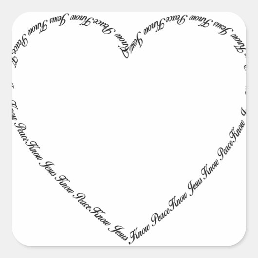 Hart van Jezus Vierkante Sticker (Voorkant)