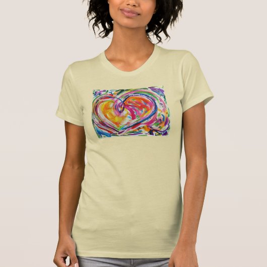 Hart van Joy Artwork Painting Love T-Shirts (Voorkant)