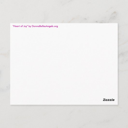 Hart van Joy Briefkaart (Achterkant)