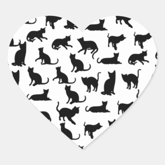 hart van katten stickers (Voorkant)