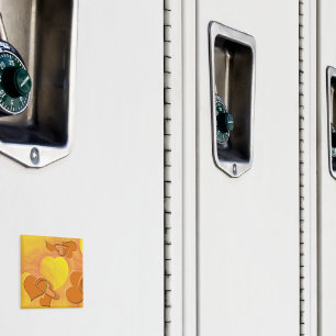 Hart van massief en hol Sinaasappel Over Geel Magneet