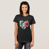 Hart van Mexicaanse vlaggen T-shirt (Voorkant volledig)