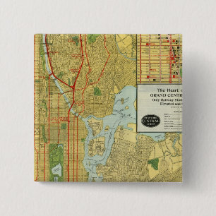 Hart van New York Vierkante Button 5,1 Cm