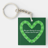 Hart van shamrocks sleutelhanger (Voorkant)