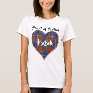 Hart van Tartan Clan MacBeth Pset T-shirt