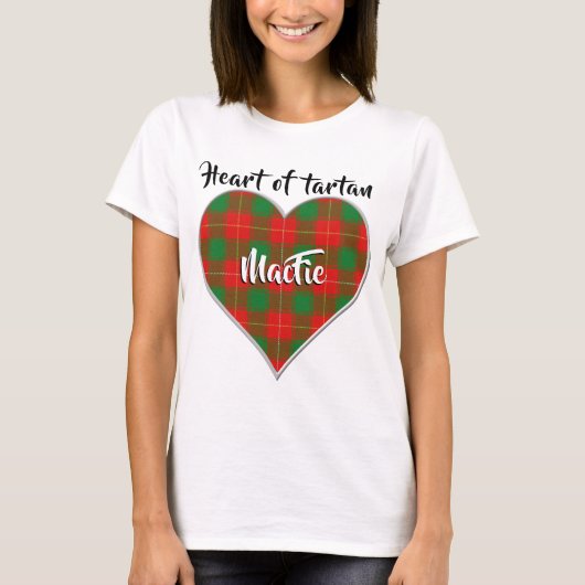 Hart van Tartan Clan MacFie Pset T-shirt (Voorkant)