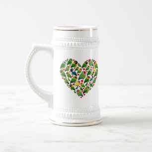 Hart van vedervogels bierpul