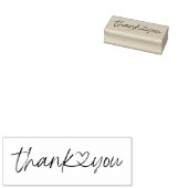 Hart Verbonden Script Bedankt Rubberstempel (Gestempeld)