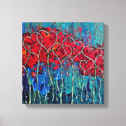 Hart verpakt Canvas Print (Voorkant)