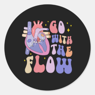 Hart Verpleegkundige Anatomie Cardiologie Menselij Ronde Sticker