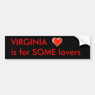 hart, VIRGINIA is voor SOME geliefden Bumpersticker